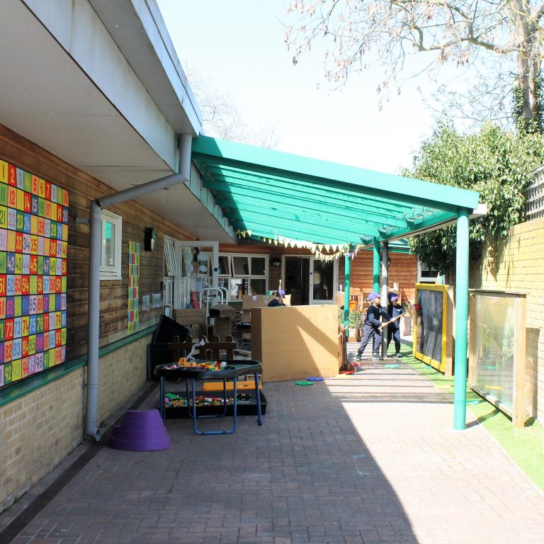 Outside of nursery and Reception classroom space